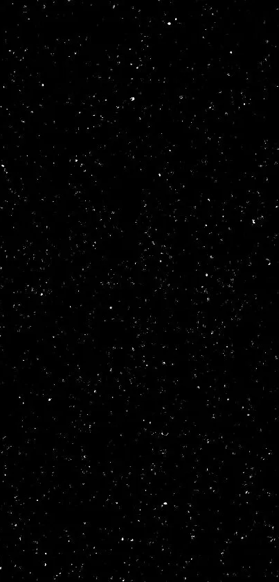 A starlit night sky mobile wallpaper with twinkling white stars on a black background.