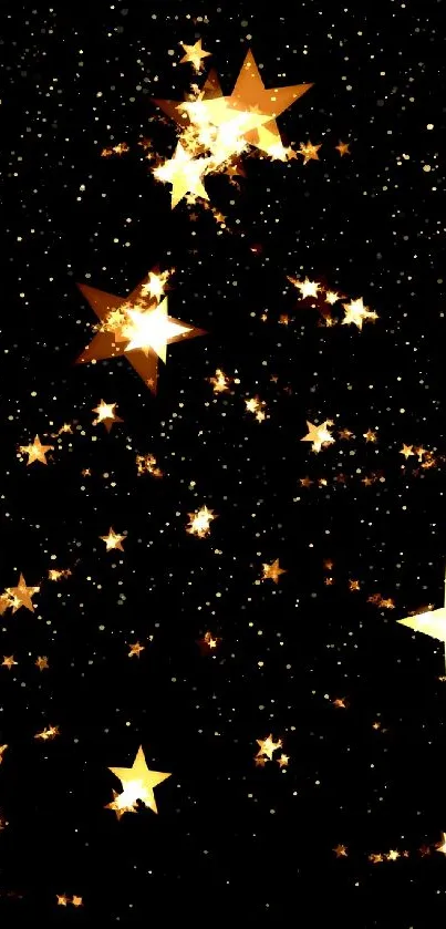 Starry Christmas tree on a dark background.