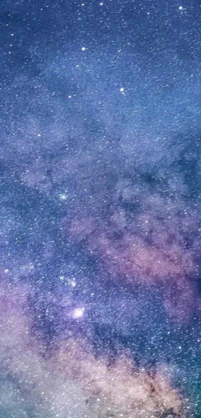 Starry galaxy wallpaper with cosmic night sky.