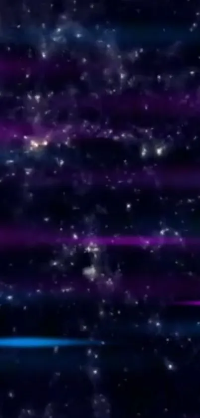 Starry galaxy background with purple and blue hues, perfect for mobile wallpaper.