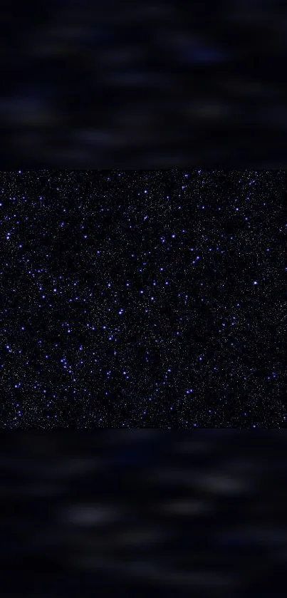 Starry night galaxy wallpaper with sparkling blue and white stars.