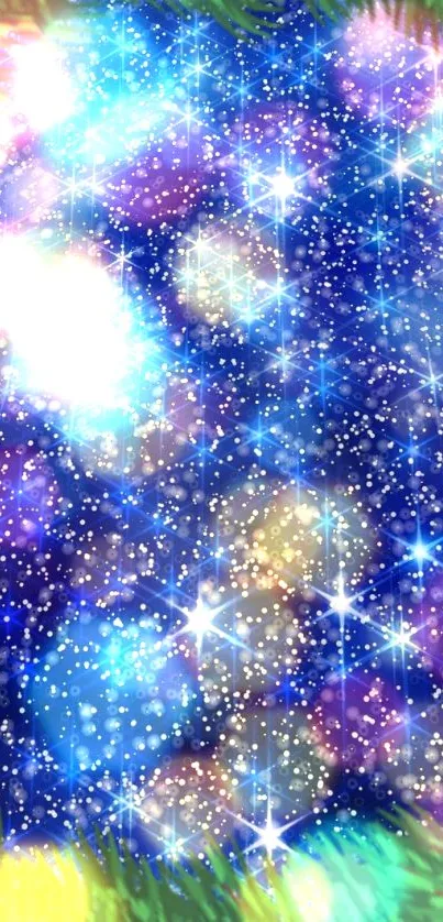 Starry galaxy mobile wallpaper with bright cosmic lights.