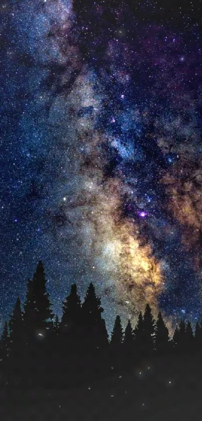 Galaxy wallpaper with starry night sky.