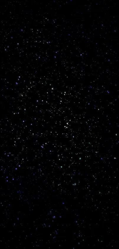 Starry night galaxy wallpaper with twinkling stars on a black background.