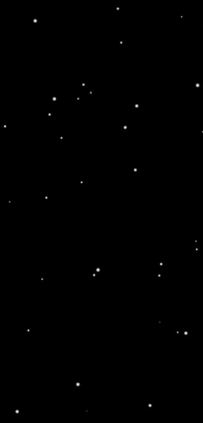 Minimalist starry night sky wallpaper with black background.