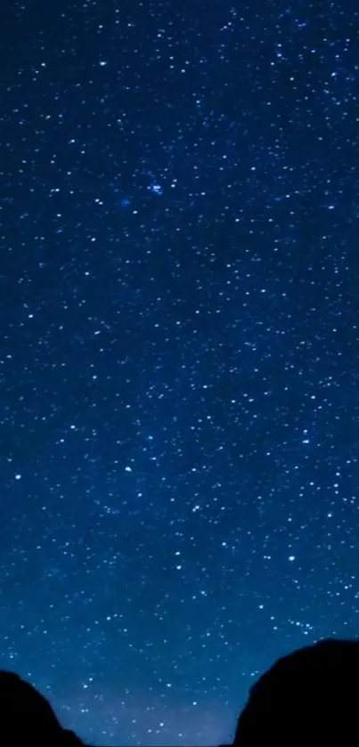 Starry night sky wallpaper with shimmering stars.