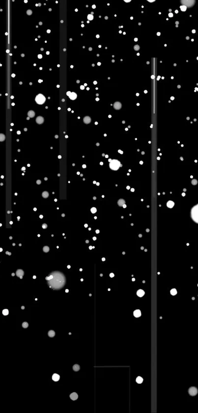 Black and white starry night wallpaper for mobile devices.