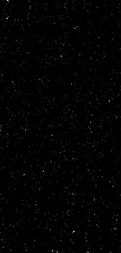 Starry night wallpaper with shimmering galaxy stars on a black background.