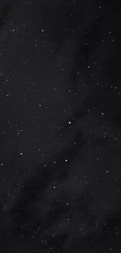 Black and white starry night sky mobile wallpaper.