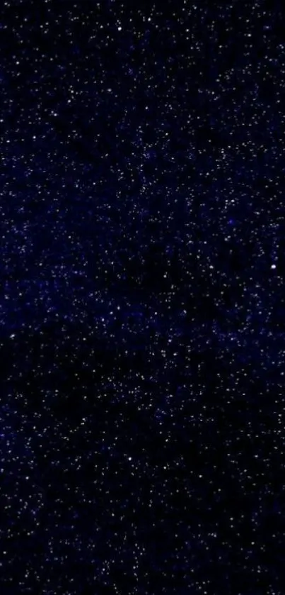 Starry night sky wallpaper with deep blue hues and twinkling stars.