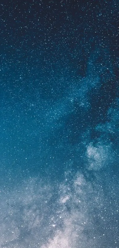 Starry night sky with galaxy view for mobile wallpaper.