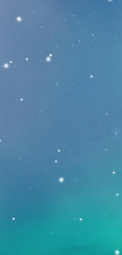 Serene starry night sky wallpaper with blue gradient and sparkling stars.