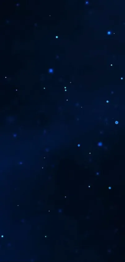 Starry night sky wallpaper with blue stars