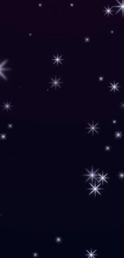 Starry night sky with sparkling stars.