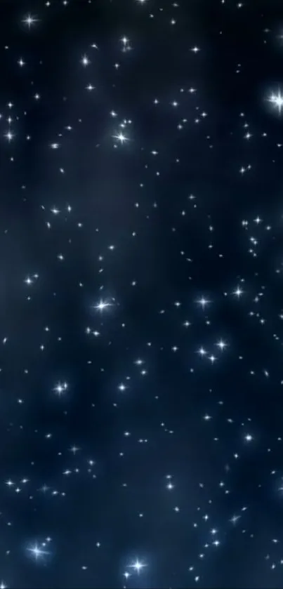 Starry night sky wallpaper with twinkling stars.