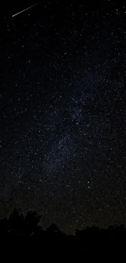 Mobile wallpaper of a star-filled night sky.