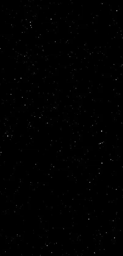 A mobile wallpaper with a star-filled black sky, showcasing twinkling stars.