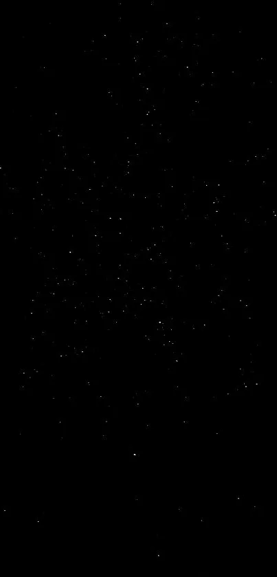 Starry night sky mobile wallpaper with black background.