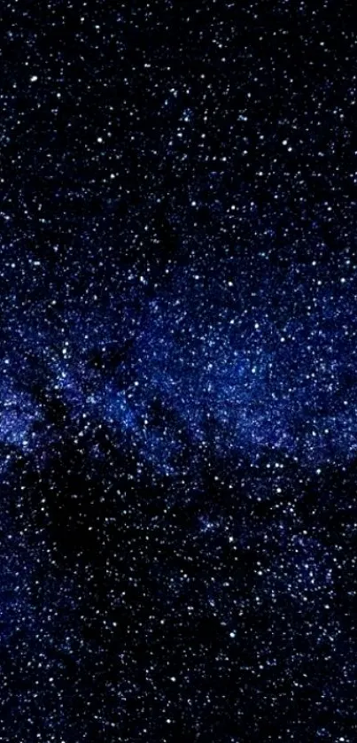 Mobile wallpaper of a starry night sky with a dark blue background.