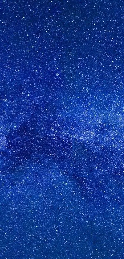 Breathtaking starry night sky wallpaper in dark blue, full of luminous stars.