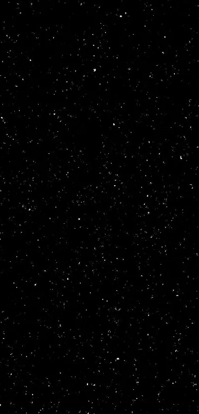 Mobile wallpaper with starry night sky on a black background.