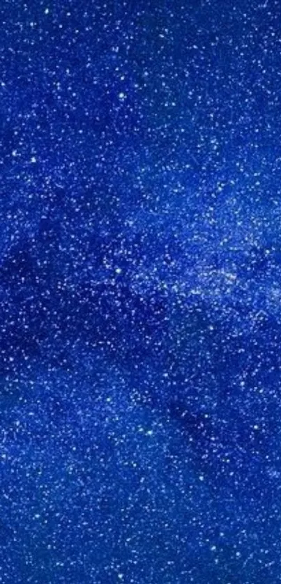 Deep blue starry night sky wallpaper for mobile.