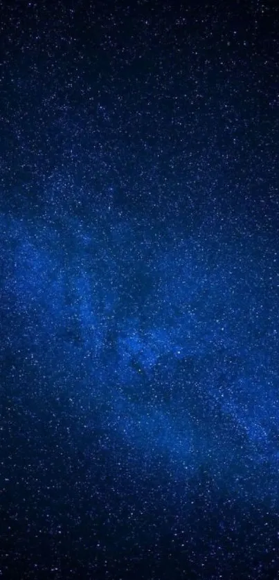 Starry night sky wallpaper with deep blue hues.