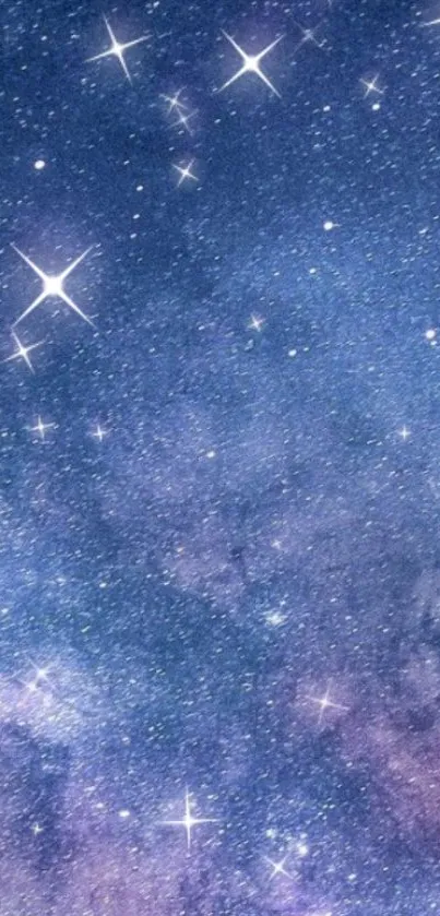 Mobile wallpaper featuring a starry night sky with twinkling stars.