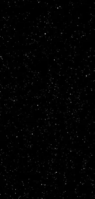 Black starry night sky wallpaper for mobile.