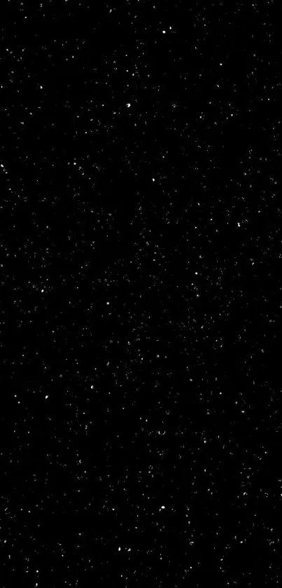 Mobile wallpaper with a starry night sky on a black background.