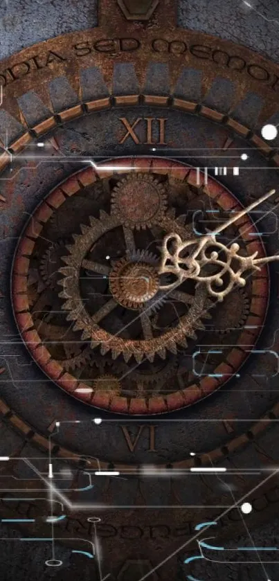 Intricate steampunk clock with exposed gears and vintage design.