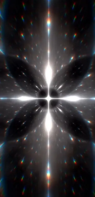 Mesmerizing abstract stellar light burst wallpaper for mobile devices.