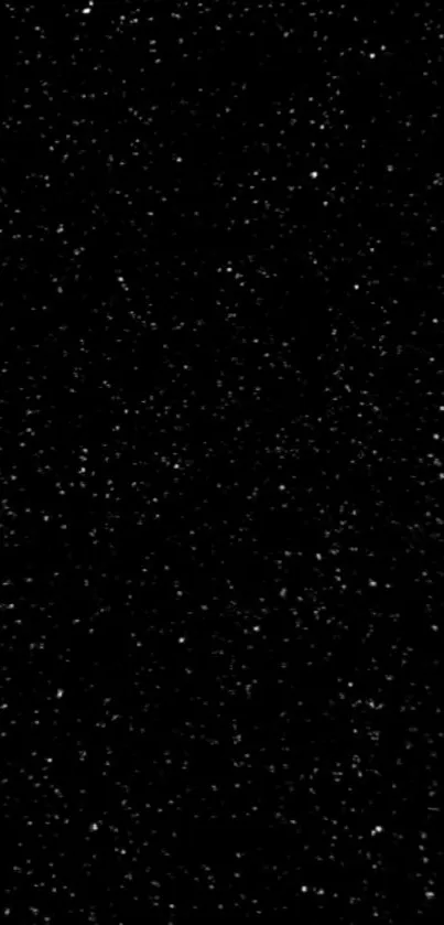 Starry night sky wallpaper with numerous white dots on a black background.