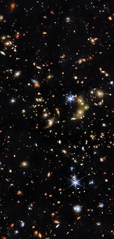 A vibrant star-filled galaxy showcasing the universe.