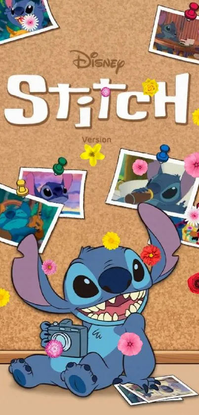 Stitch with photos Disney wallpaper.