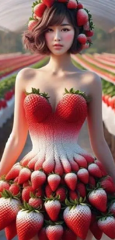 Strawberry fashion in unique artistic design