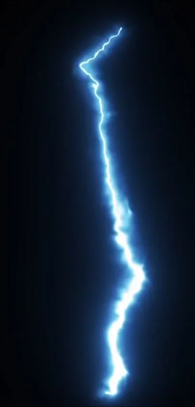 Blue lightning bolt on dark background wallpaper.