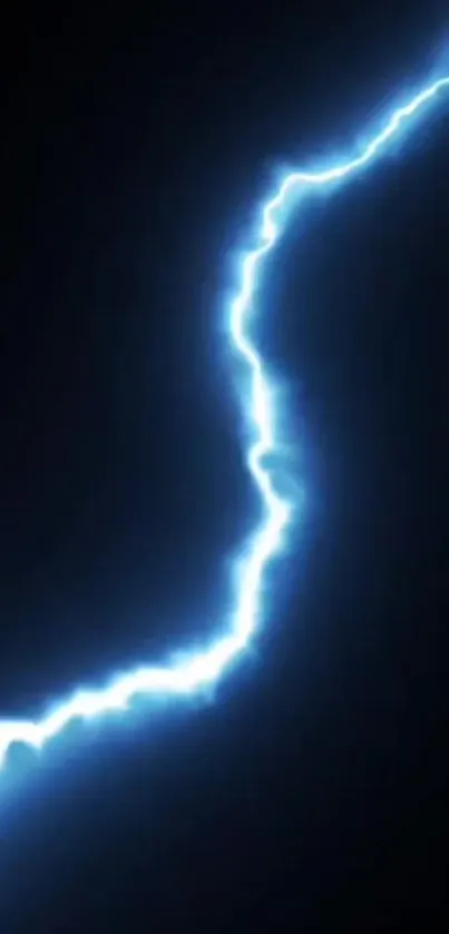 Blue lightning bolt on dark mobile wallpaper.