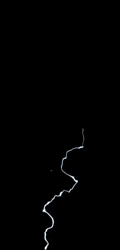 Striking lightning bolt on a black background.