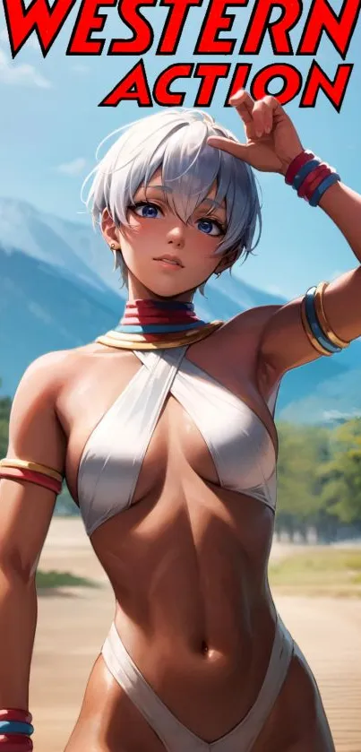 Anime character in action scene with vibrant colors.