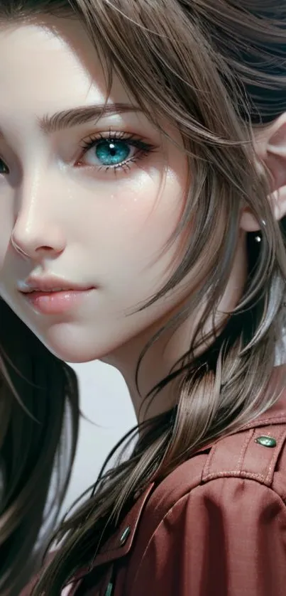 Anime character portrait with detailed design and vibrant colors.