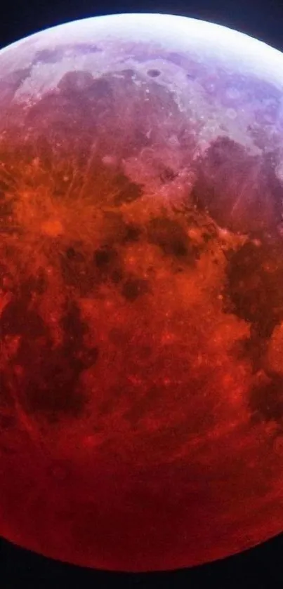 Stunning blood moon wallpaper with vibrant red hues.