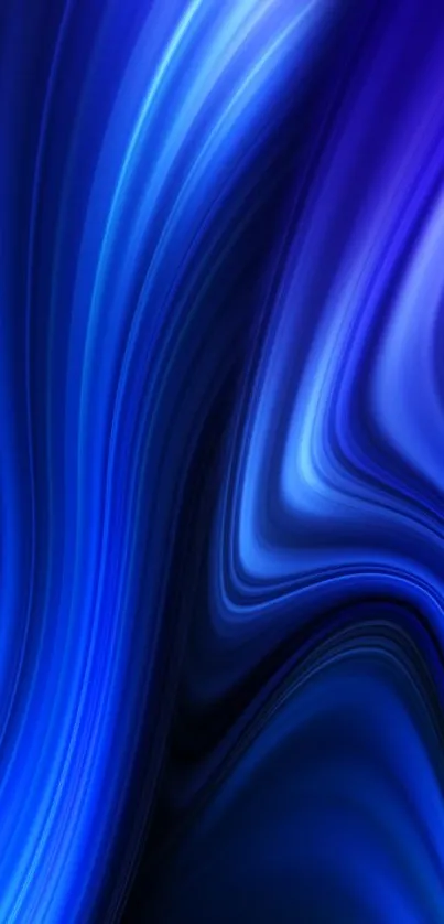 Blue abstract waves wallpaper with fluid design patterns.