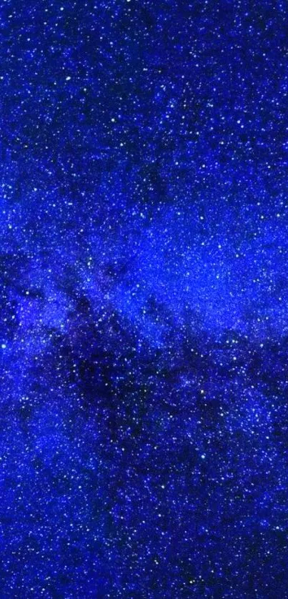 Blue galaxy wallpaper with starry sky.