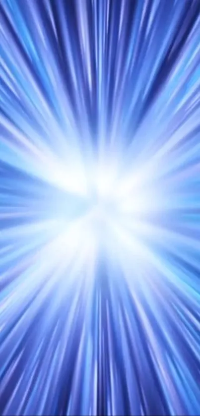 Blue light burst effect mobile wallpaper with dynamic energy.