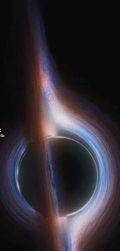 Stunning digital art of a black hole with swirling vibrant colors.