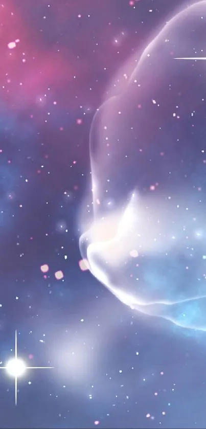 Colorful cosmic galaxy wallpaper with stars and nebula.