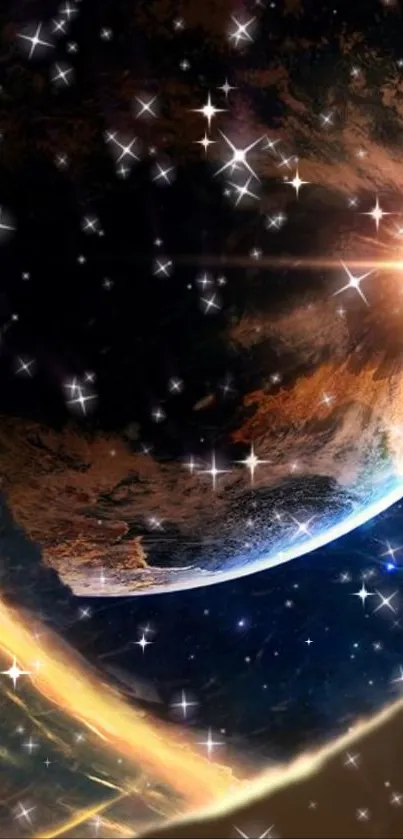 Stunning cosmic wallpaper with galaxies, stars, and vibrant space scene.