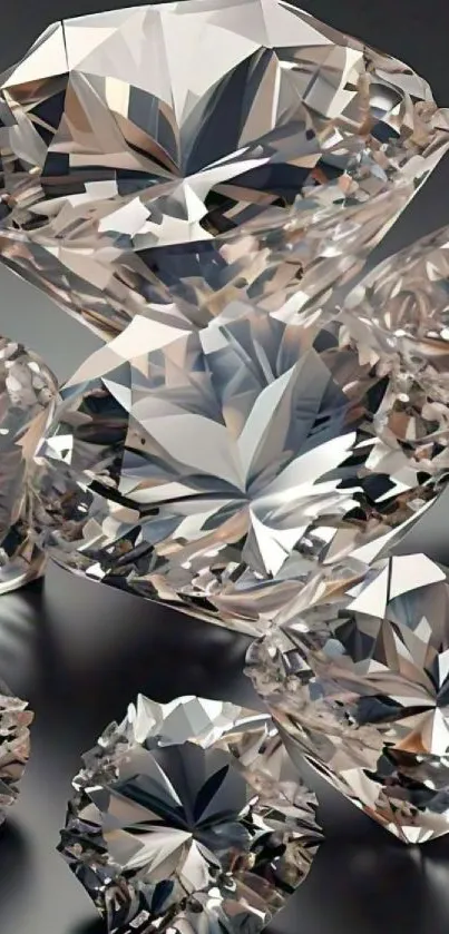 Sparkling diamonds with crystal clarity