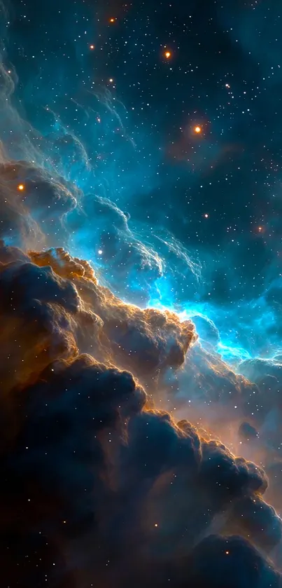 Breathtaking deep space nebula wallpaper with vibrant colors.